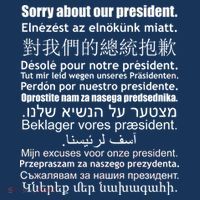 Sorry About Our President Anti-Trump Multiple Language Long Sleeve Shirt thumb 2