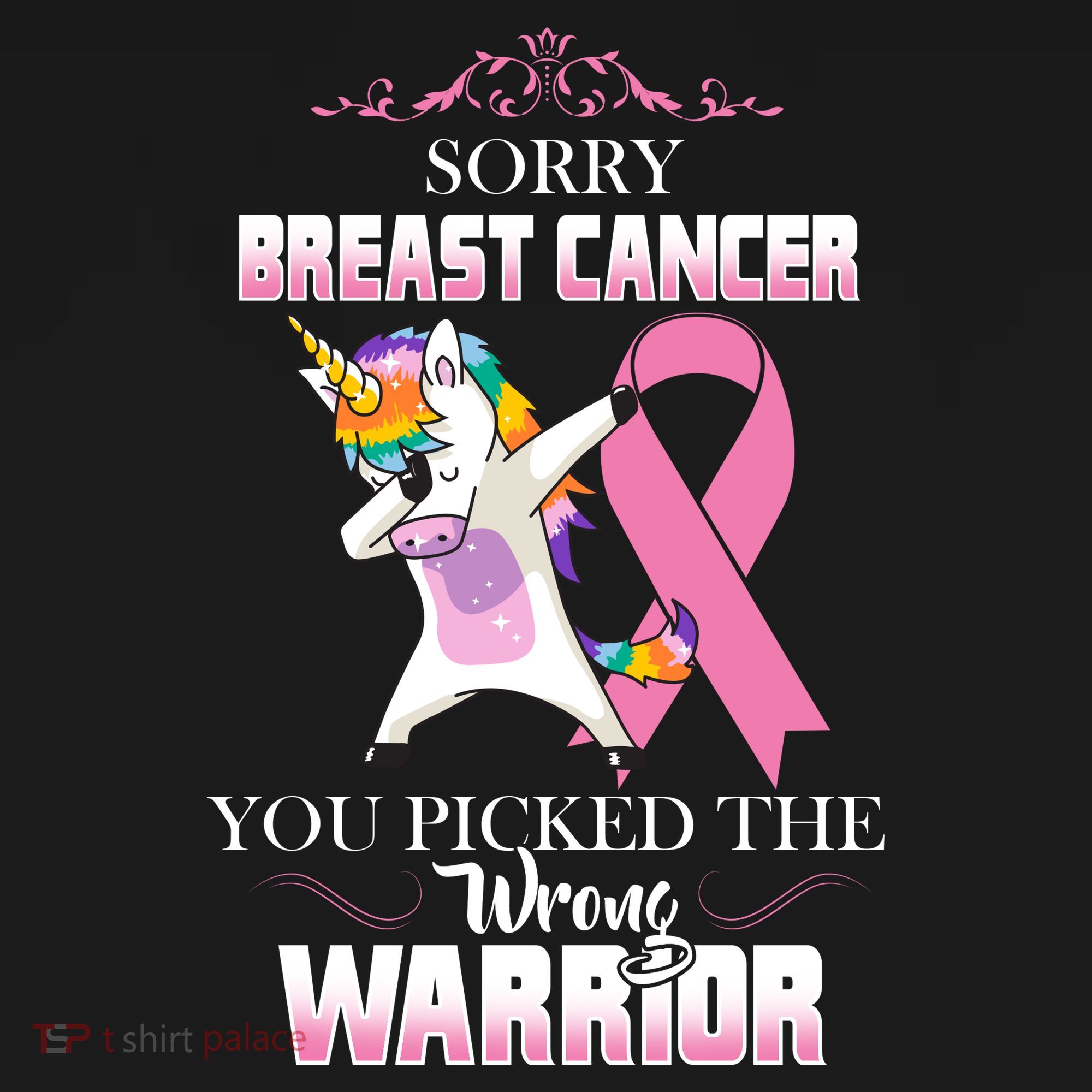 Sorry Breast Cancer You Picked The Wrong Warrior USA-Made Doggie Bandana