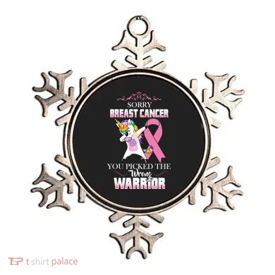 Sorry Breast Cancer You Picked The Wrong Warrior Ornament