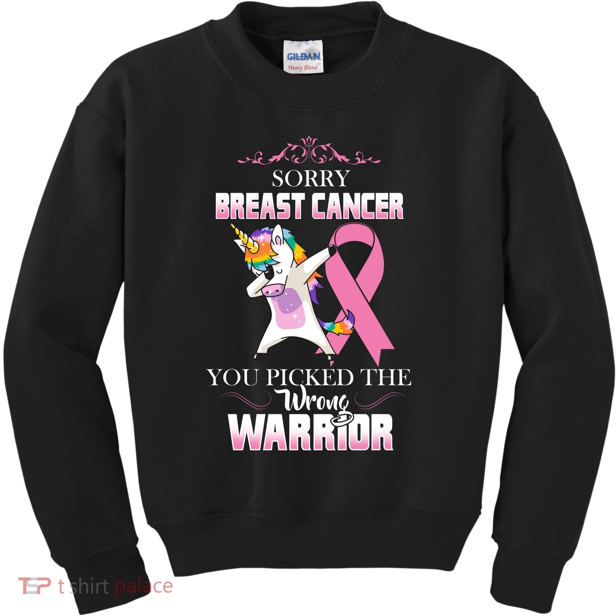Sorry Breast Cancer You Picked The Wrong Warrior Kids Sweatshirt