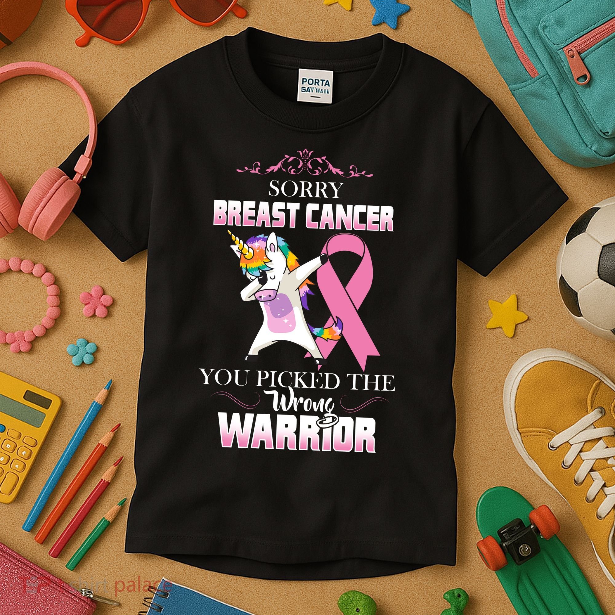 Sorry Breast Cancer You Picked The Wrong Warrior Kids T-Shirt