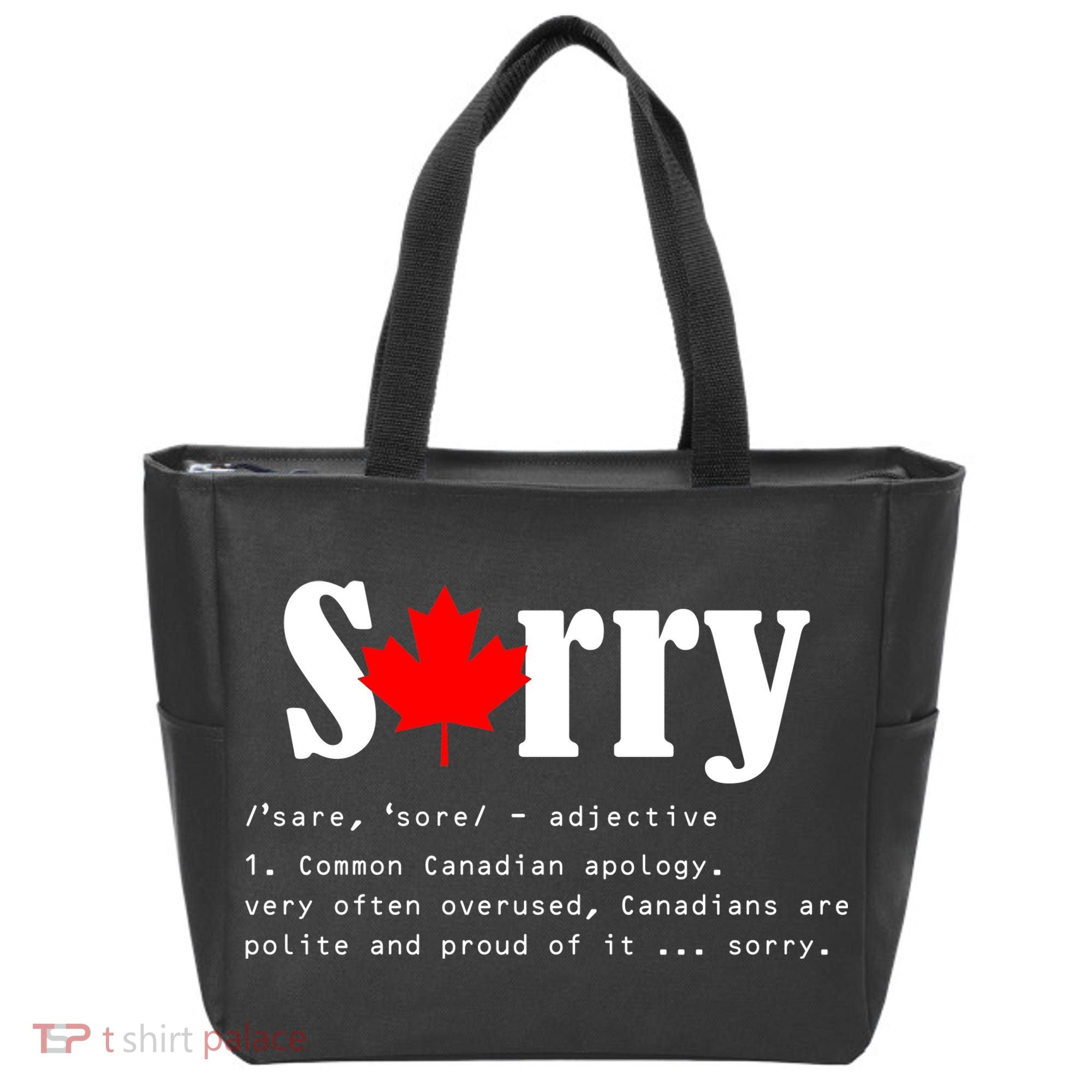 Sorry Definition Canadian Apology Tote Bag