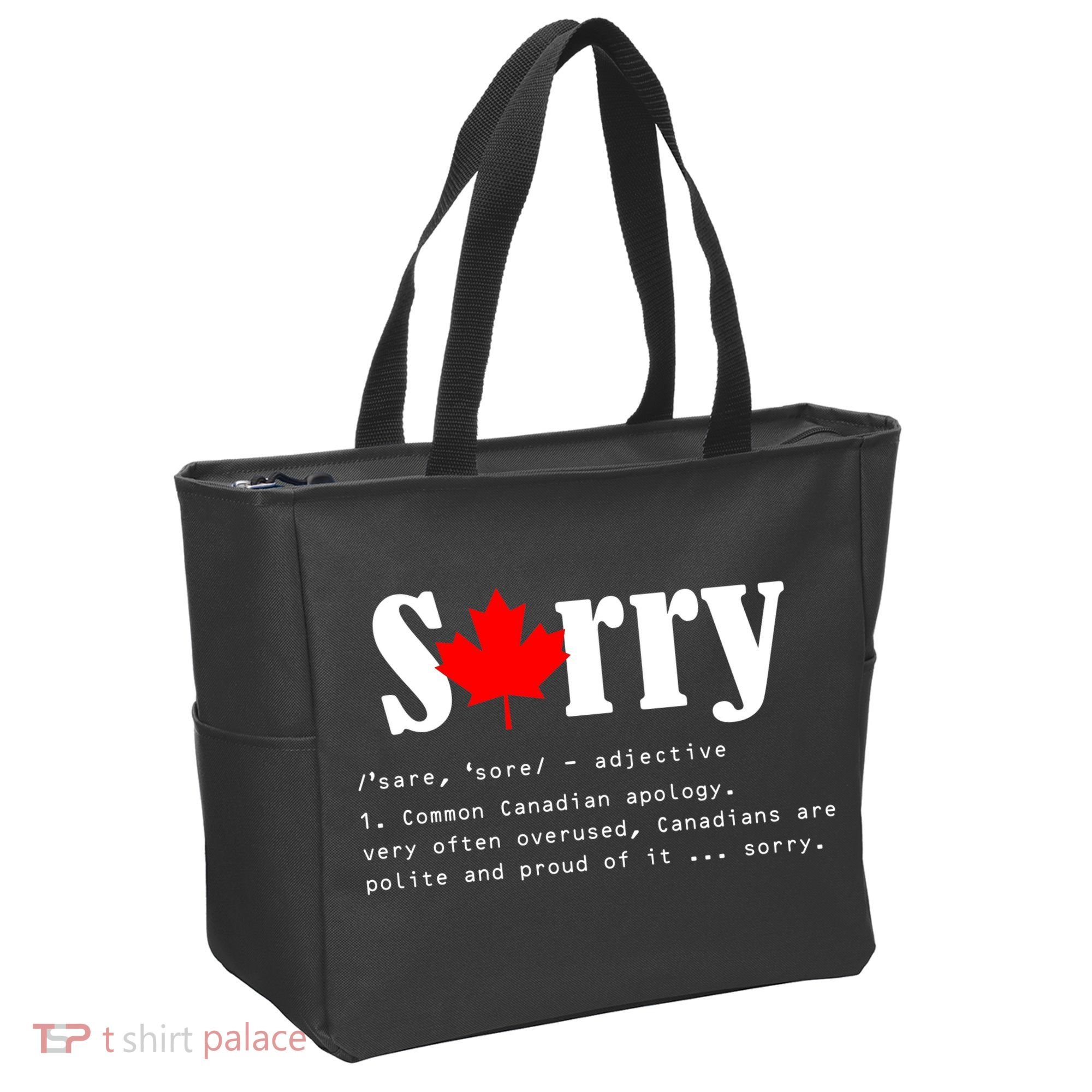 Sorry Definition Canadian Apology Tote Bag