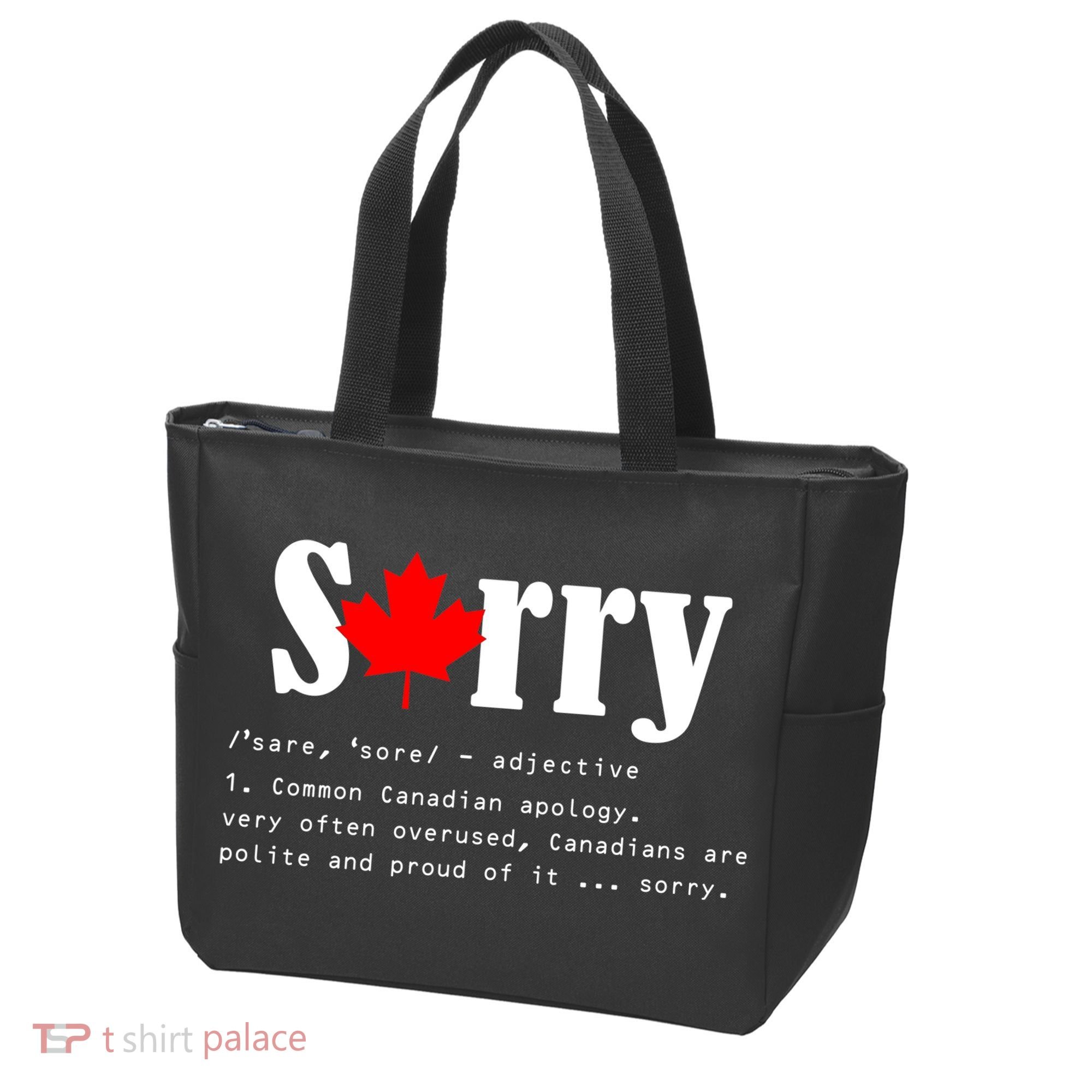 Sorry Definition Canadian Apology Tote Bag