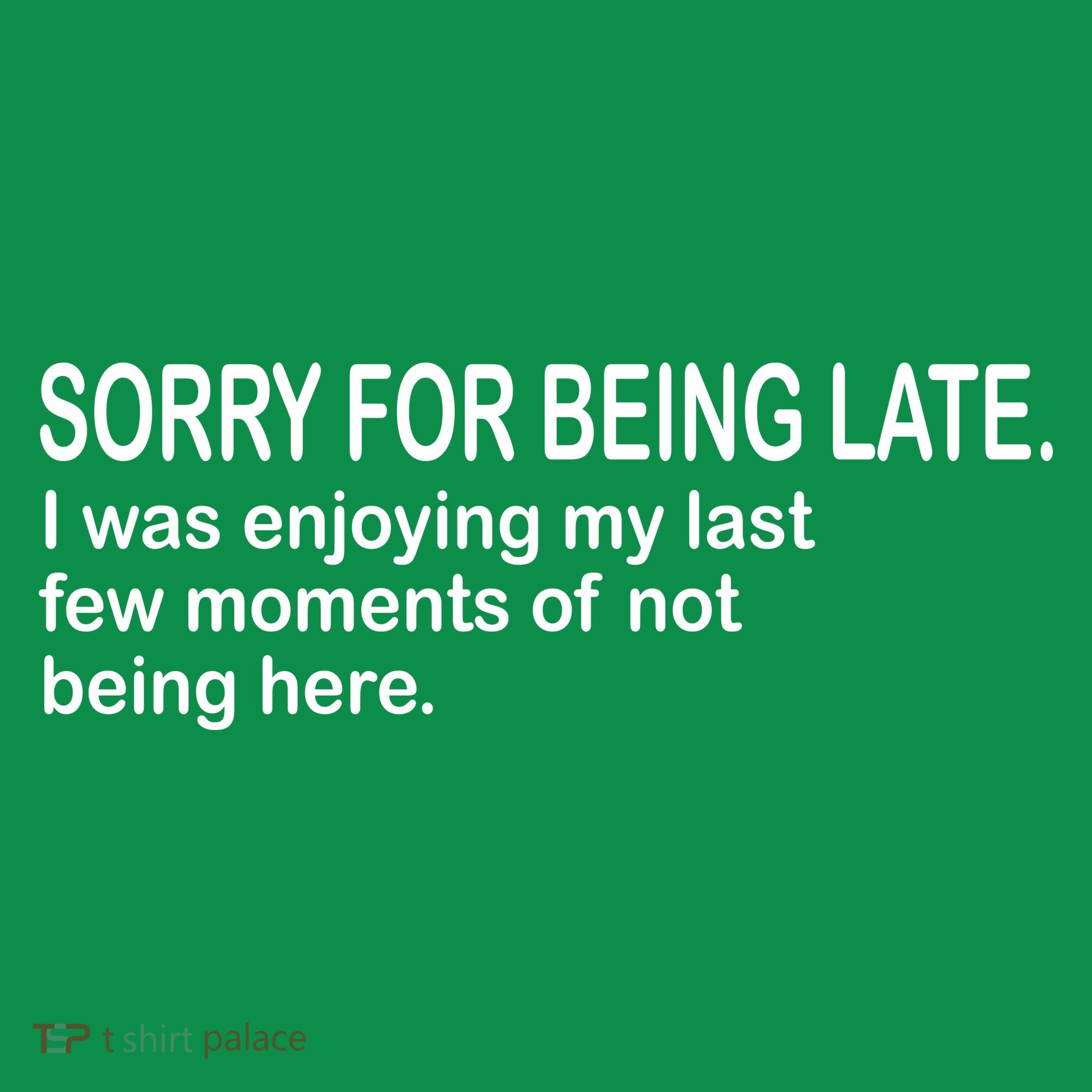 Sorry For Being Late Funny Sayings Ornament