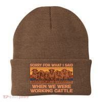 Sorry For What I Said When We Were Working Cattle Beanie thumb 0