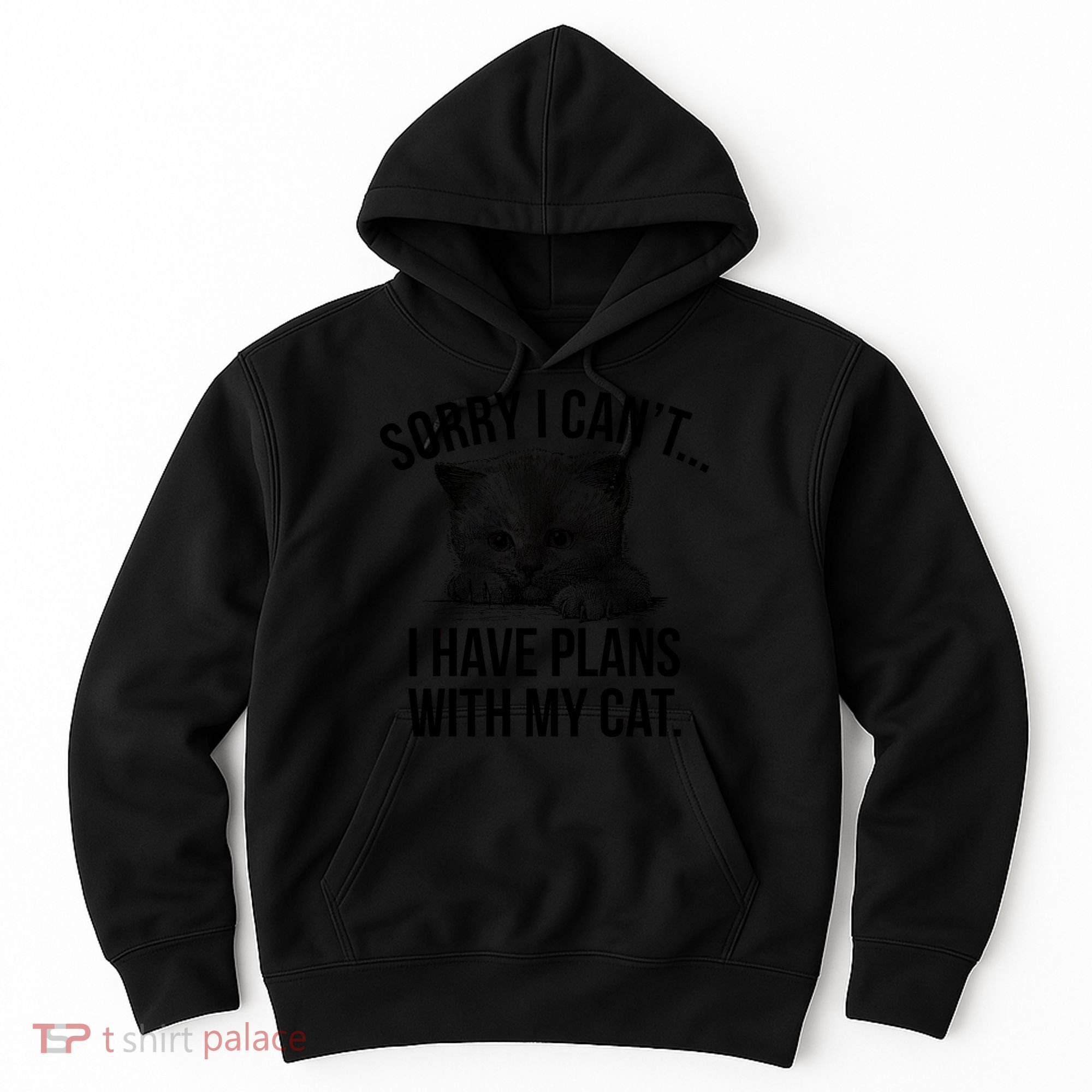 Sorry I Cant I Have Plans With My Cat Funny Hoodie