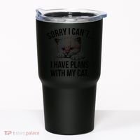 Sorry I Cant I Have Plans With My Cat Funny Tumbler thumb 0