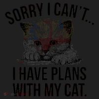 Sorry I Cant I Have Plans With My Cat Funny Golf Towel thumb 3