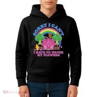 Sorry I Can't I Have To Water My Flowers Kids Hoodie thumb 4