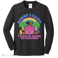 Sorry I Can't I Have To Water My Flowers Kids Long Sleeve Shirt thumb 0