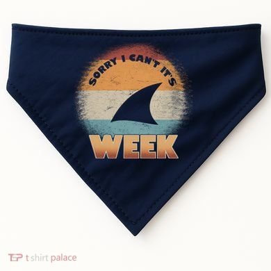 Sorry I Can't It's Shark Week USA-Made Doggie Bandana