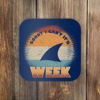 Sorry I Can't It's Shark Week Coaster thumb 0