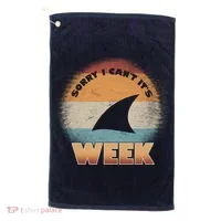 Sorry I Can't It's Shark Week Golf Towel thumb 0