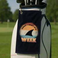 Sorry I Can't It's Shark Week Golf Towel thumb 2