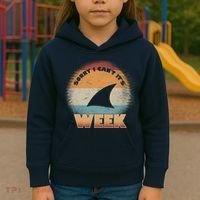 Sorry I Can't It's Shark Week Kids Hoodie thumb 3