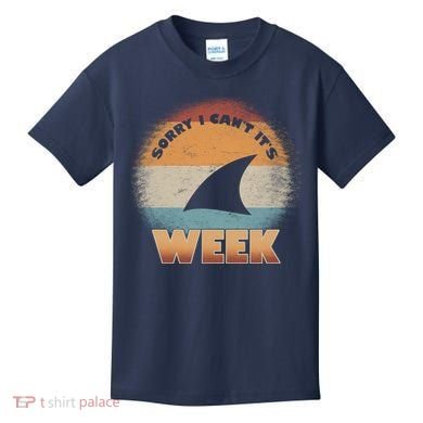 Sorry I Can't It's Shark Week Kids T-Shirt