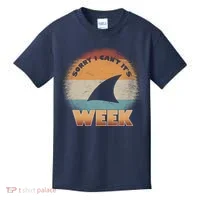 Sorry I Can't It's Shark Week Kids T-Shirt thumb 0