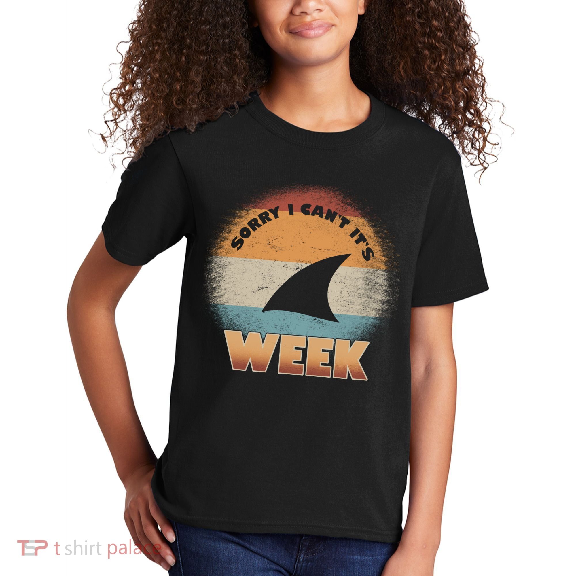 Sorry I Can't It's Shark Week Kids T-Shirt