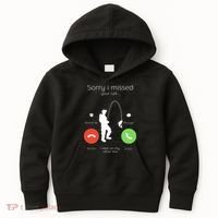Sorry I Missed Your Call I Was On My Other Line Fishing Joke Kids Hoodie thumb 0