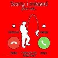 Sorry I Missed Your Call I Was On My Other Line Fishing Joke Santa Hat thumb 1
