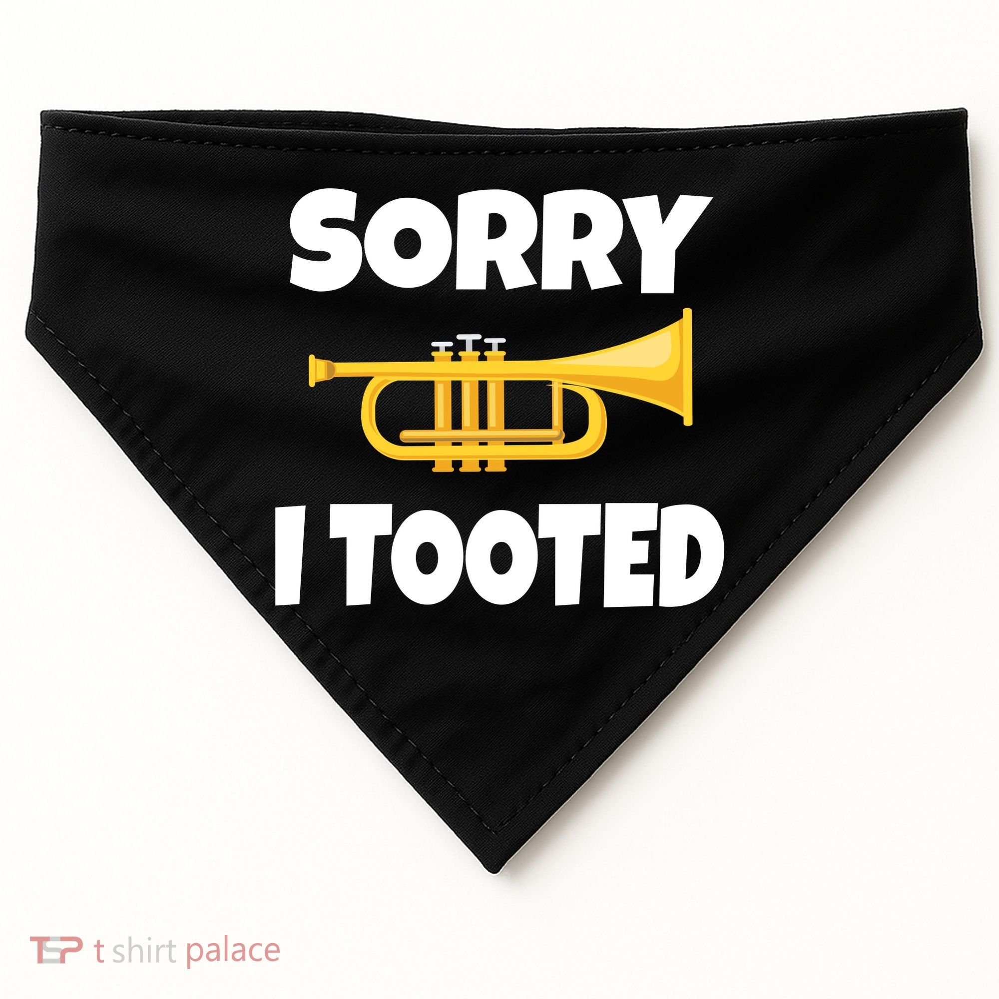 Sorry I Tooted Trumpet USA-Made Doggie Bandana