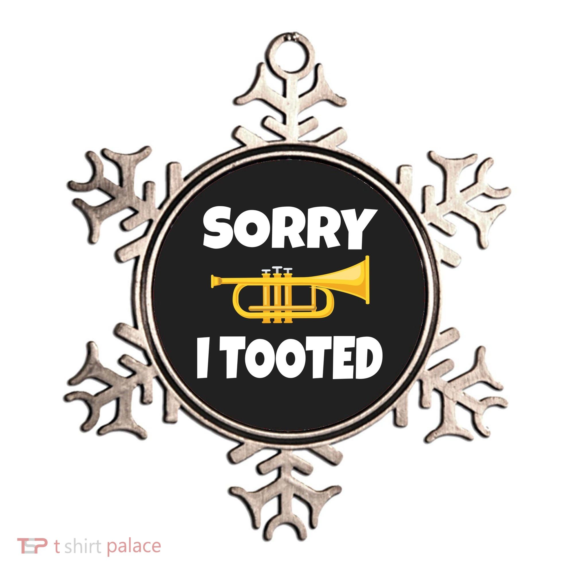 Sorry I Tooted Trumpet Ornament