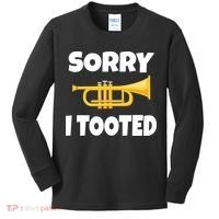 Sorry I Tooted Trumpet Kids Long Sleeve Shirt thumb 0