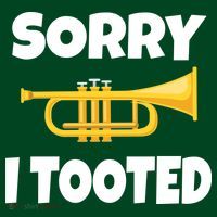 Sorry I Tooted Trumpet Apron thumb 3