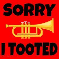 Sorry I Tooted Trumpet Santa Hat thumb 1