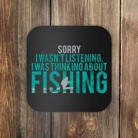 Sorry I Was Thinking About Fishing Coaster thumb 0