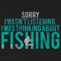 Sorry I Was Thinking About Fishing Golf Towel thumb 3