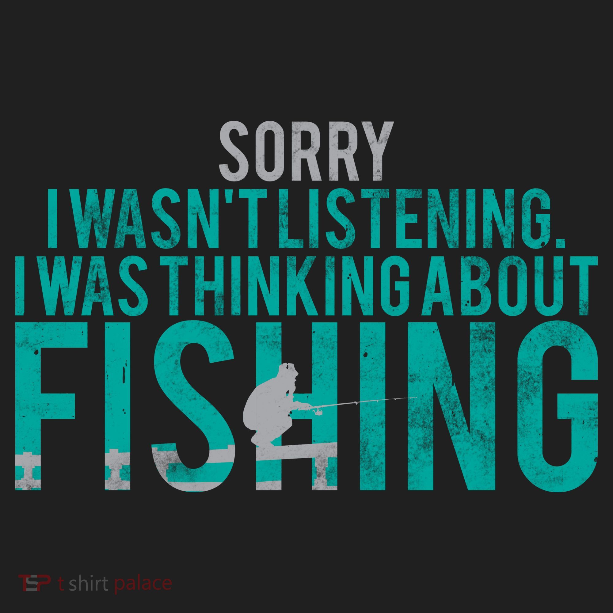 Sorry I Was Thinking About Fishing Golf Towel