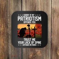 Sorry If My Patriotism Offends You Coaster thumb 0