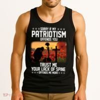 Sorry If My Patriotism Offends You Tank Top thumb 3
