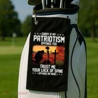 Sorry If My Patriotism Offends You Golf Towel thumb 2