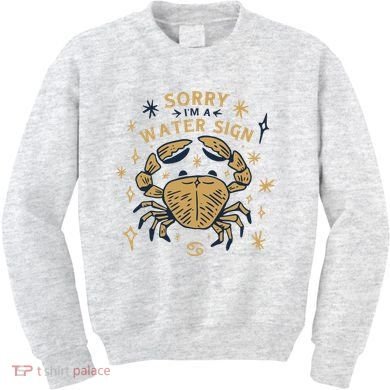 Sorry I'm A Water Sign Crab Kids Sweatshirt