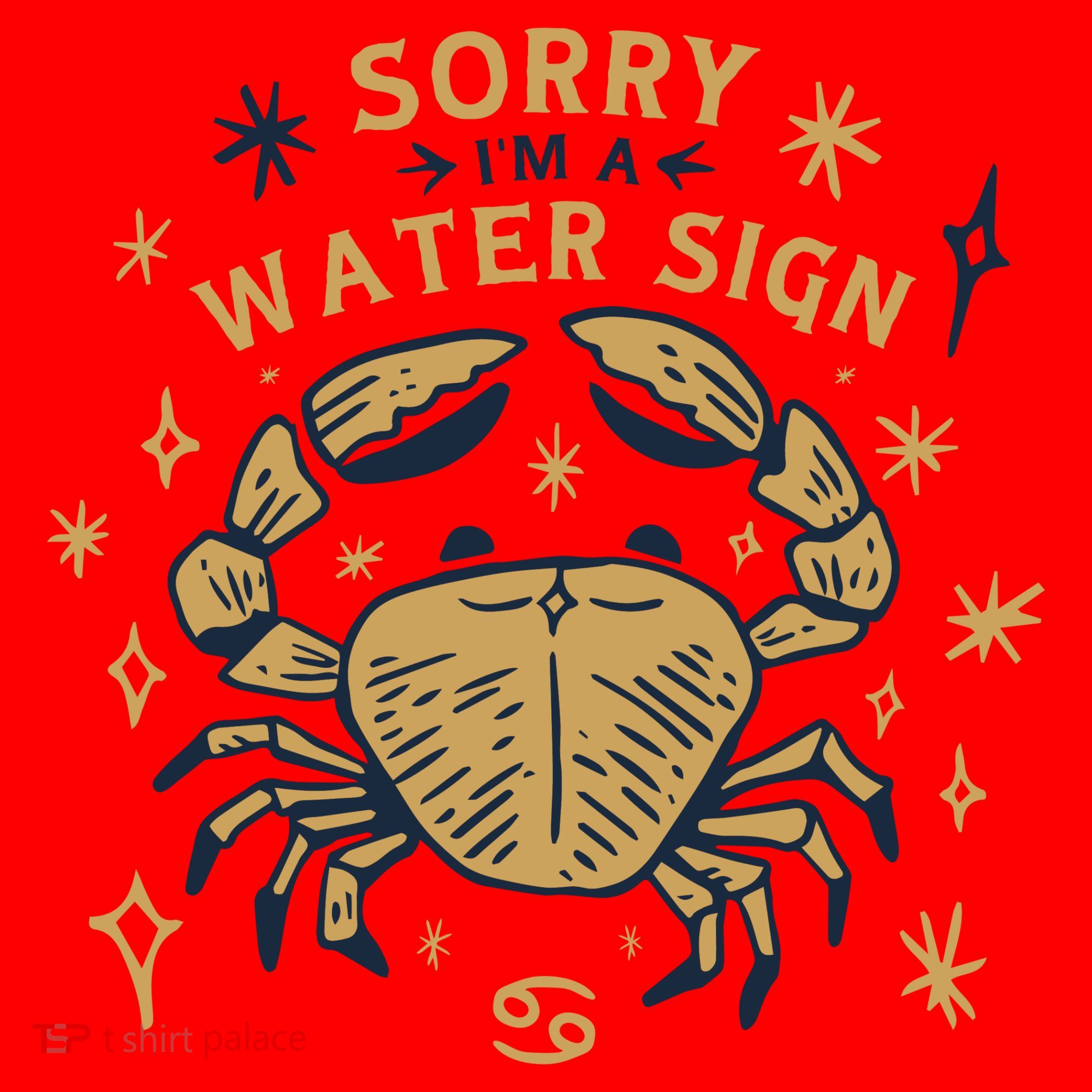 Sorry I'm A Water Sign Crab Santa Hat