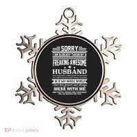 Sorry I'm Already Taken By A Freaking Awesome Husband Ornament thumb 0