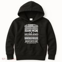 Sorry I'm Already Taken By A Freaking Awesome Husband Kids Hoodie thumb 0