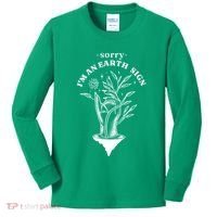 Sorry I'm An Earth Sign Zodiac Birthday Kids Long Sleeve Shirt thumb 0