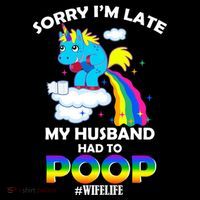 Sorry I'm Late My Husband Had To Poop Women's Hoodie thumb 2