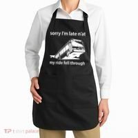 Sorry I'm Late N'at My Ride Fell Through Apron thumb 2