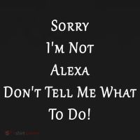 Sorry I'm Not Alexa Don't Tell Me What To Do! T-Shirt thumb 7