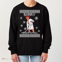 Sorry Merica's Full Trump Supporter Ugly Christmas Women's Sweatshirt thumb 0