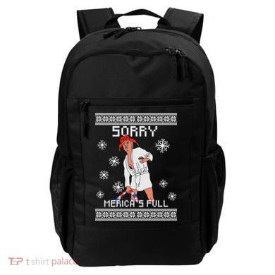 Sorry Merica's Full Trump Supporter Ugly Christmas Backpack