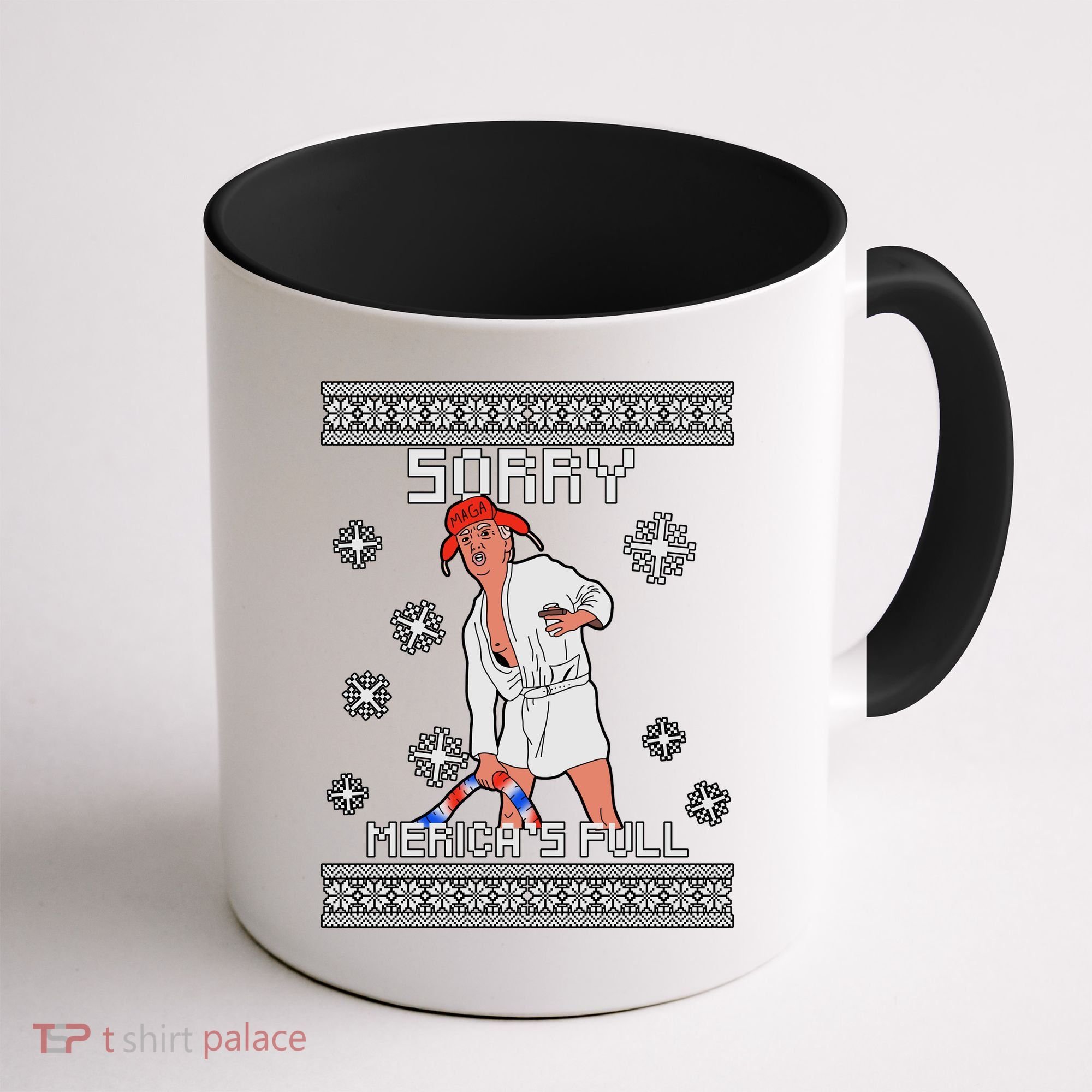 Sorry Merica's Full Trump Supporter Ugly Christmas Coffee Mug