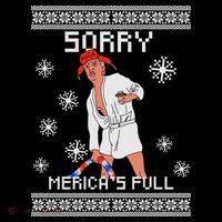 Sorry Merica's Full Trump Supporter Ugly Christmas Women's Hoodie thumb 2