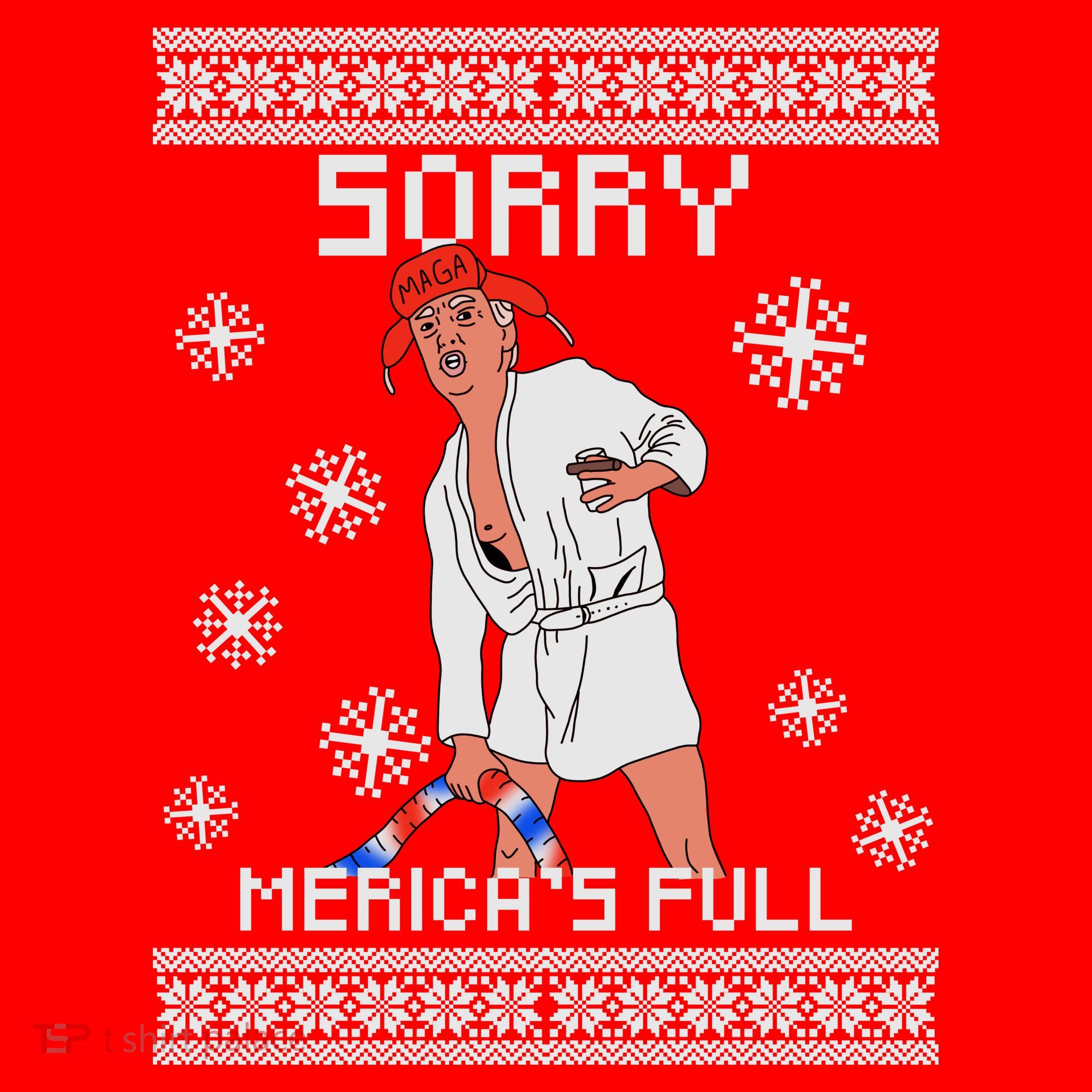 Sorry Merica's Full Trump Supporter Ugly Christmas Mousepad