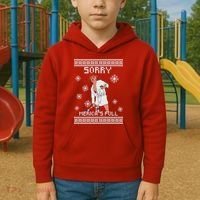 Sorry Merica's Full Trump Supporter Ugly Christmas Kids Hoodie thumb 2